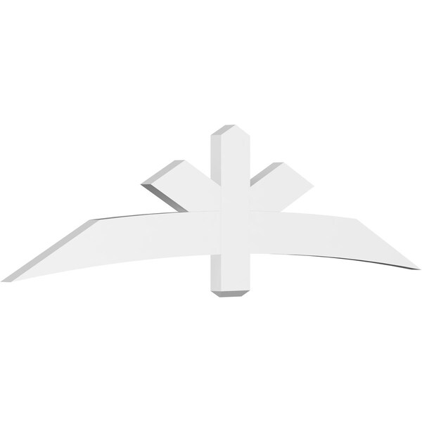 Ekena Millwork Alberta Architectural Grade PVC Gable Bracket, 84"W x 21"H x 2"D x 6"F, 6/12 Pitch GBP084X21X0206ALB00 - main